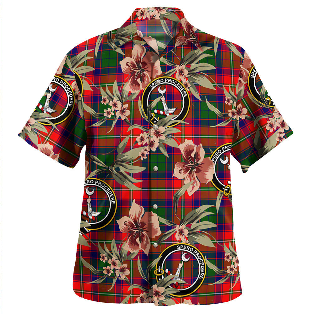 Clan Hopkirk Tartan Crest Badge Aloha Hawaiian Shirt Tropical Old Style AT11 Hopkirk Tartan Tartan Today   