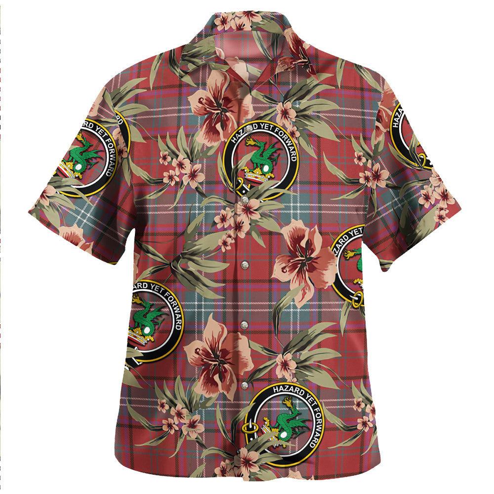 Clan Seton Weathered Tartan Crest Badge Aloha Hawaiian Shirt Tropical Old Style EB35 Seton Weathered Tartan Tartan Today   