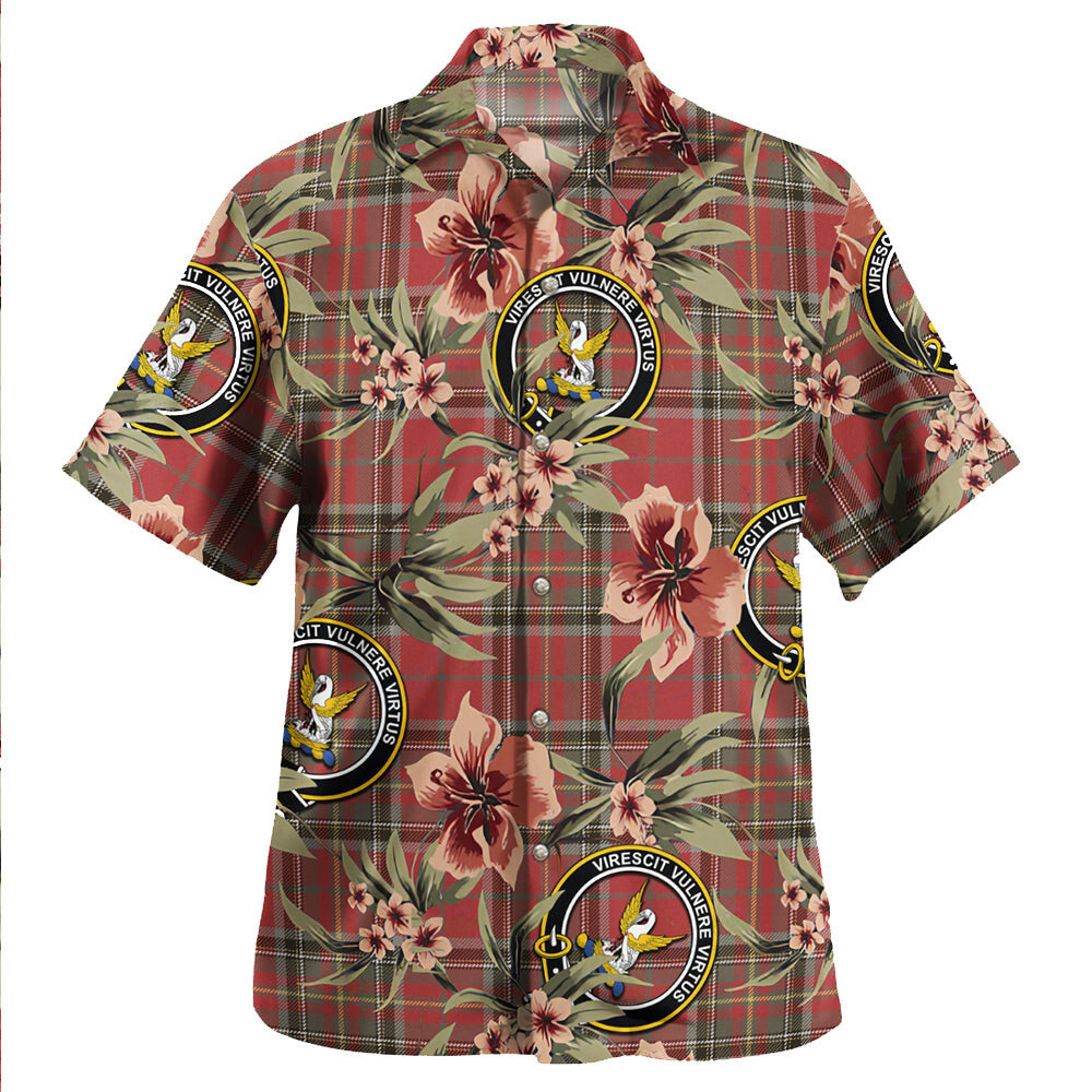 Clan Stewart of Galloway Weathered Tartan Crest Badge Aloha Hawaiian Shirt Tropical Old Style RL37 Stewart of Galloway Weathered Tartan Tartan Today   