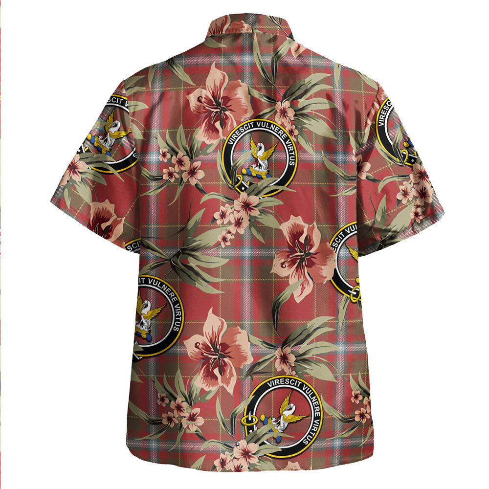 Clan Stewart of Fingask Weathered Tartan Crest Badge Aloha Hawaiian Shirt Tropical Old Style JI88 Stewart of Fingask Weathered Tartan Tartan Today   