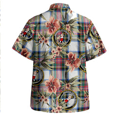 Clan Dennistoun Tartan Crest Badge Aloha Hawaiian Shirt Tropical Old Style PV33 Dennistoun Tartan Tartan Today   