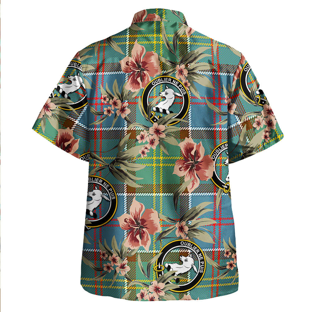 Clan Colville District Tartan Crest Badge Aloha Hawaiian Shirt Tropical Old Style KY48 Colville District Tartan Tartan Today   