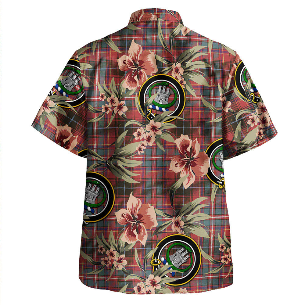 Clan Innes Tartan Crest Badge Aloha Hawaiian Shirt Tropical Old Style FG99 Innes Tartan Tartan Today   