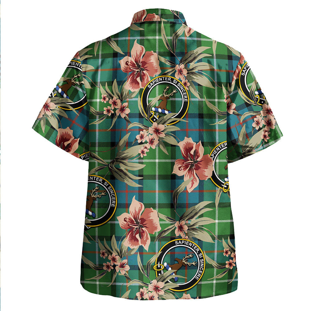 Clan Davidson of Tulloch Ancient Tartan Crest Badge Aloha Hawaiian Shirt Tropical Old Style VI70 Davidson of Tulloch Ancient Tartan Tartan Today   