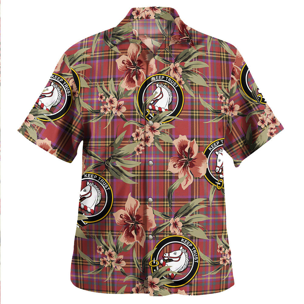 Clan Hepburn Weathered Tartan Crest Badge Aloha Hawaiian Shirt Tropical Old Style SR31 Hepburn Weathered Tartan Tartan Today   