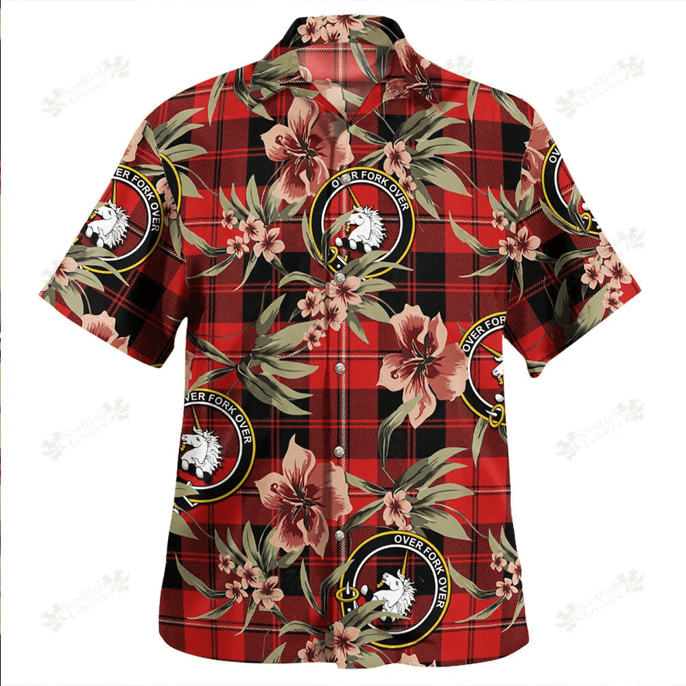 Clan Cunningham Modern Tartan Crest Badge Aloha Hawaiian Shirt Tropical Old Style AV92 Cunningham Modern Tartan Tartan Today   