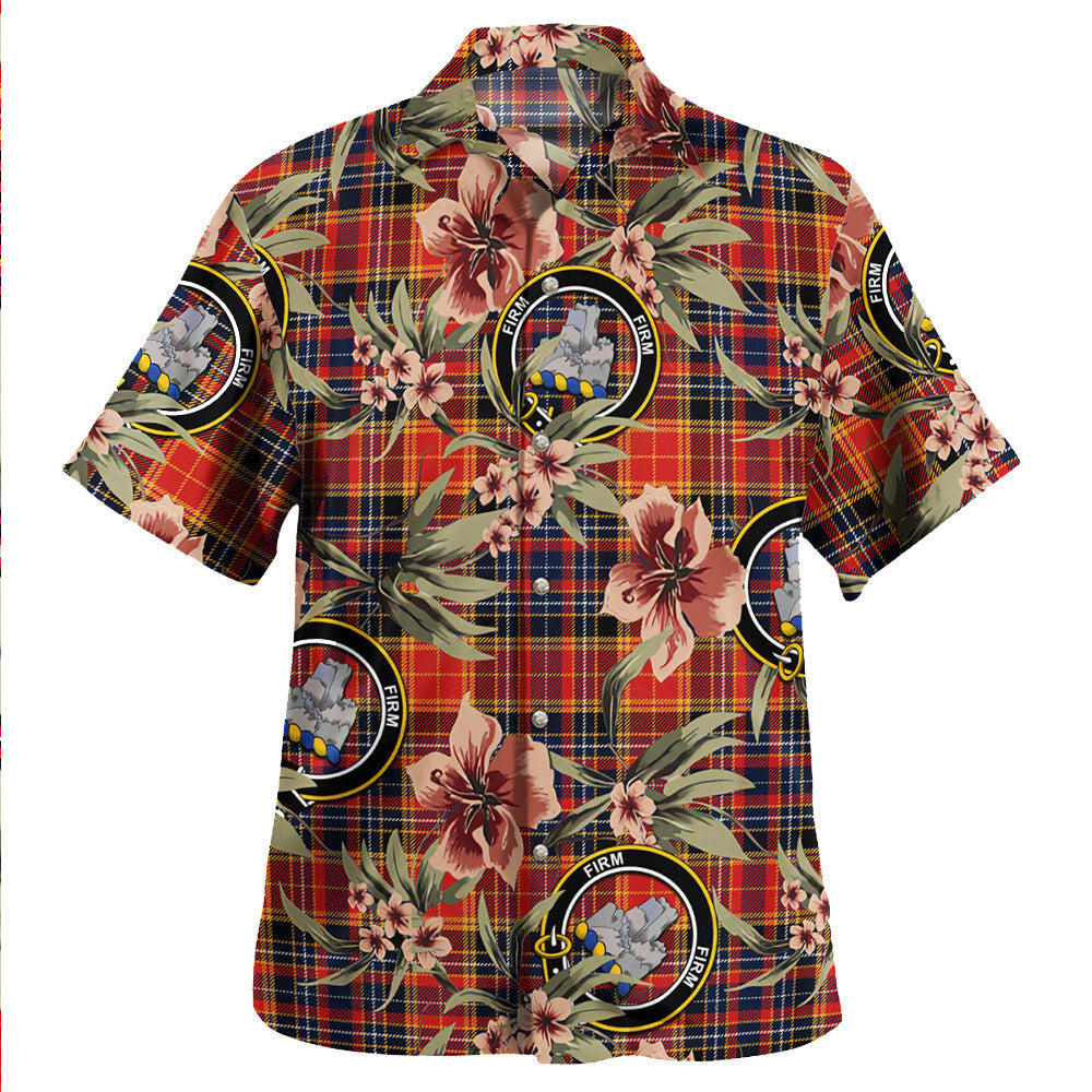 Clan Dalrymple of Castleton Modern Tartan Crest Badge Aloha Hawaiian Shirt Tropical Old Style EU31 Dalrymple of Castleton Modern Tartan Tartan Today   