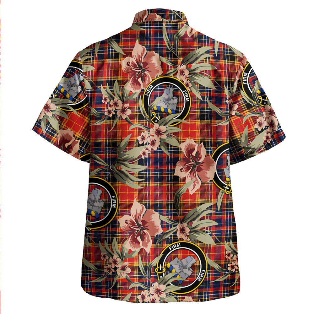 Clan Dalrymple of Castleton Modern Tartan Crest Badge Aloha Hawaiian Shirt Tropical Old Style EU31 Dalrymple of Castleton Modern Tartan Tartan Today   