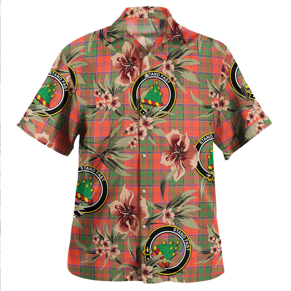 Clan Grant Ancient Tartan Crest Badge Aloha Hawaiian Shirt Tropical Old Style VZ85 Grant Ancient Tartan Tartan Today   