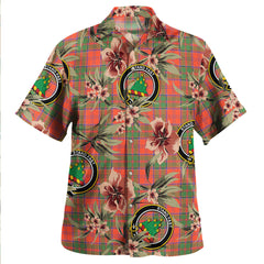 Clan Grant Ancient Tartan Crest Badge Aloha Hawaiian Shirt Tropical Old Style VZ85 Grant Ancient Tartan Tartan Today   