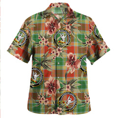 Gibson (Gibbs) Ancient Tartan Clan Crest Badge Aloha Hawaiian Shirt Tropical Old Style WU44 Gibson (Gibbs) Ancient Tartan Tartan Today   