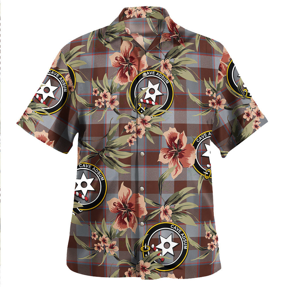 Clan Jardine of Castlemilk Modern Tartan Crest Badge Aloha Hawaiian Shirt Tropical Old Style MF61 Jardine of Castlemilk Modern Tartan Tartan Today   