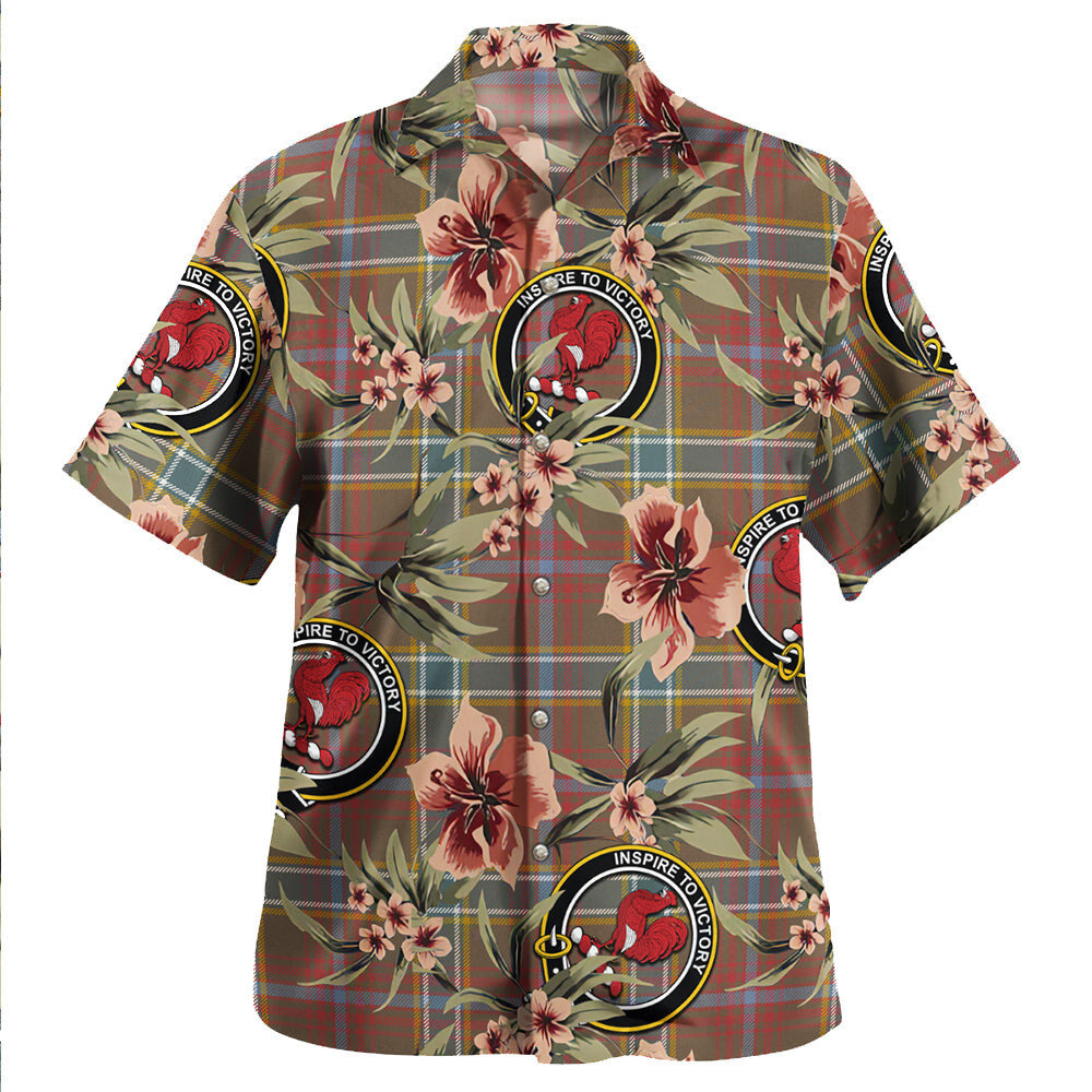 Currie of Arran Weathered Tartan Clan Crest Badge Aloha Hawaiian Shirt Tropical Old Style LF15 Currie of Arran Weathered Tartan Tartan Today   