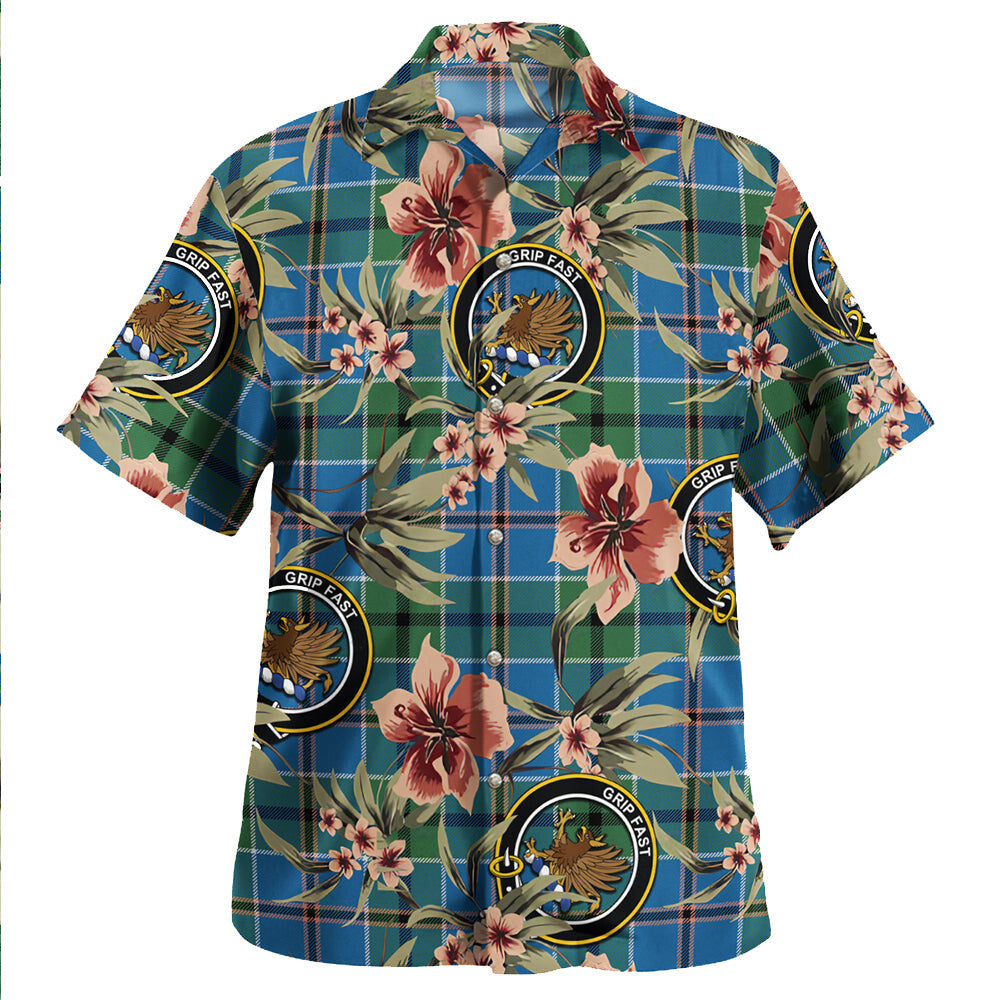 Clan Leslie of the Hebrides Ancient Tartan Crest Badge Aloha Hawaiian Shirt Tropical Old Style LV20 Leslie of the Hebrides Ancient Tartan Tartan Today   