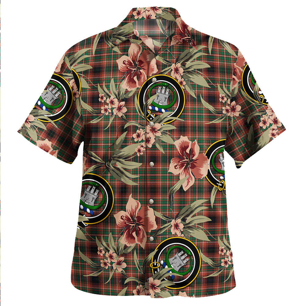 Clan Innes of Cowie Weathered Tartan Crest Badge Aloha Hawaiian Shirt Tropical Old Style WE60 Innes of Cowie Weathered Tartan Tartan Today   