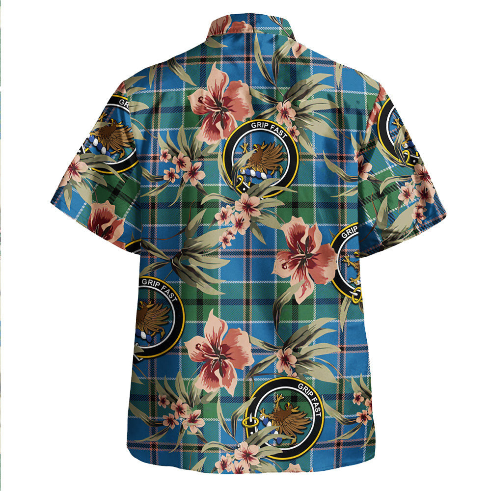 Clan Leslie of the Hebrides Ancient Tartan Crest Badge Aloha Hawaiian Shirt Tropical Old Style LV20 Leslie of the Hebrides Ancient Tartan Tartan Today   