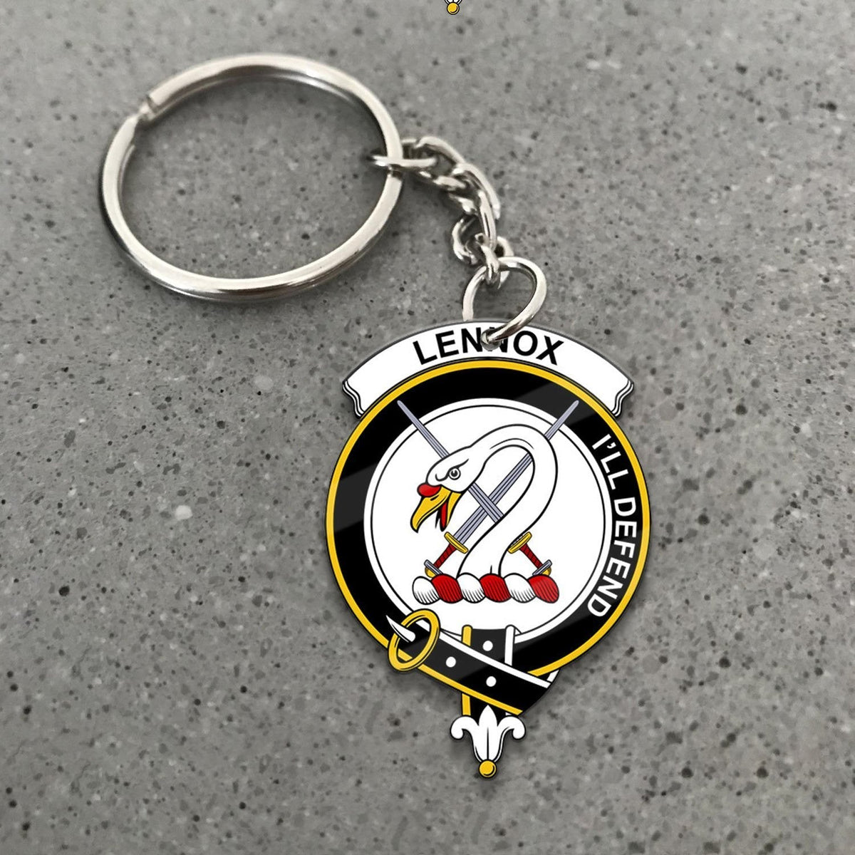 Clan Lennox Tartan Crest Keychain XR70 Clan Lennox Tartan Today   