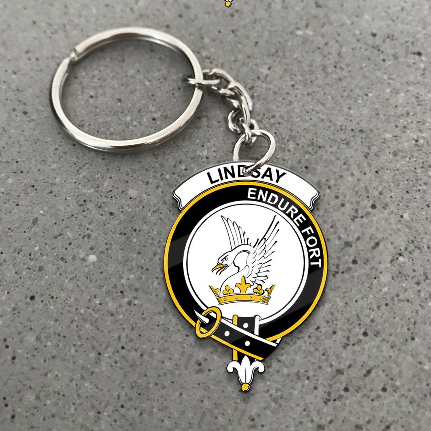 Clan Lindsay Tartan Crest Keychain FU31 Clan Lindsay Tartan Today   