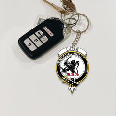 Clan Little Tartan Crest Keychain LV53 Clan Little Tartan Today   