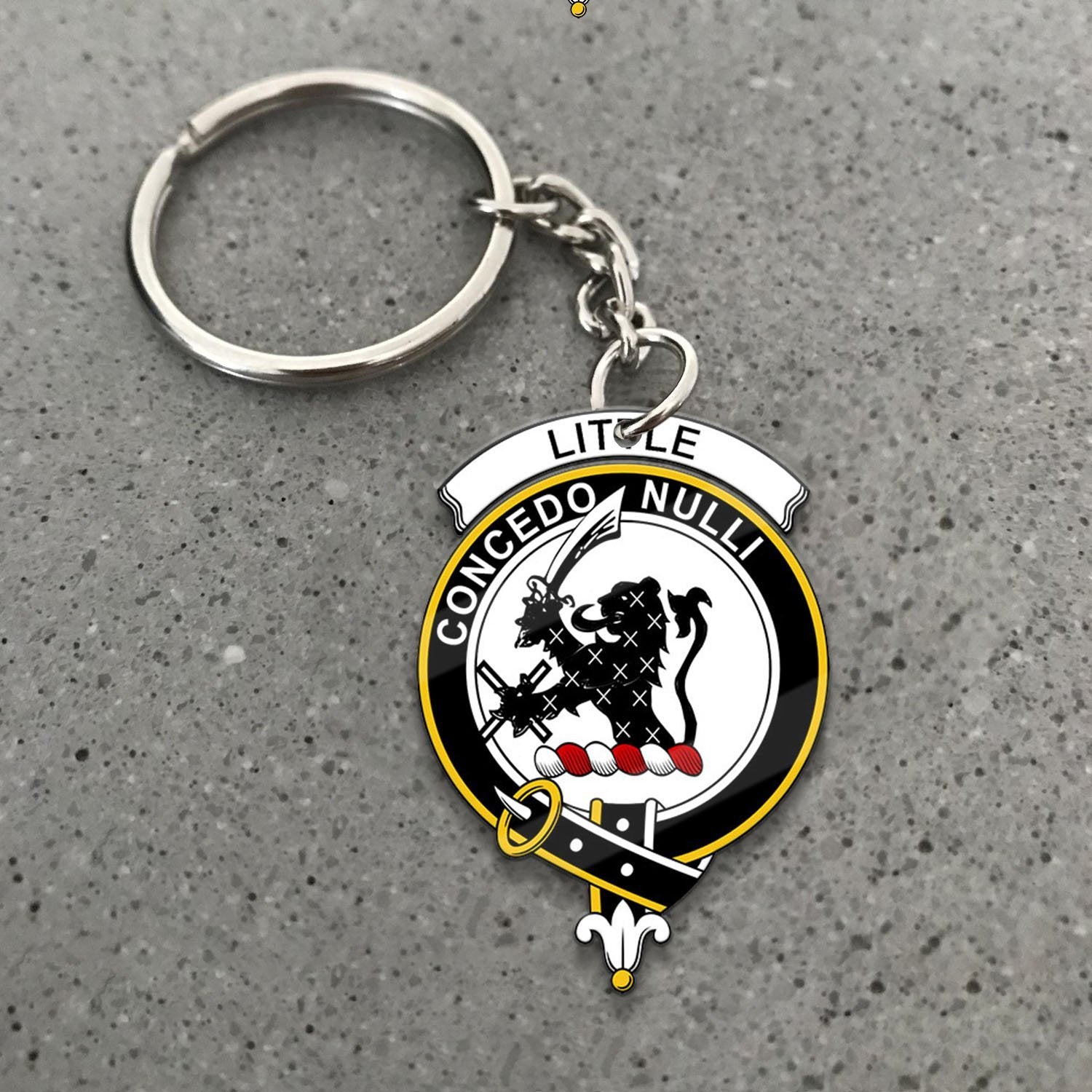 Clan Little Tartan Crest Keychain LV53 Clan Little Tartan Today   