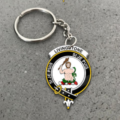 Clan Livingstone Tartan Crest Keychain SM99 Clan Livingstone Tartan Today   