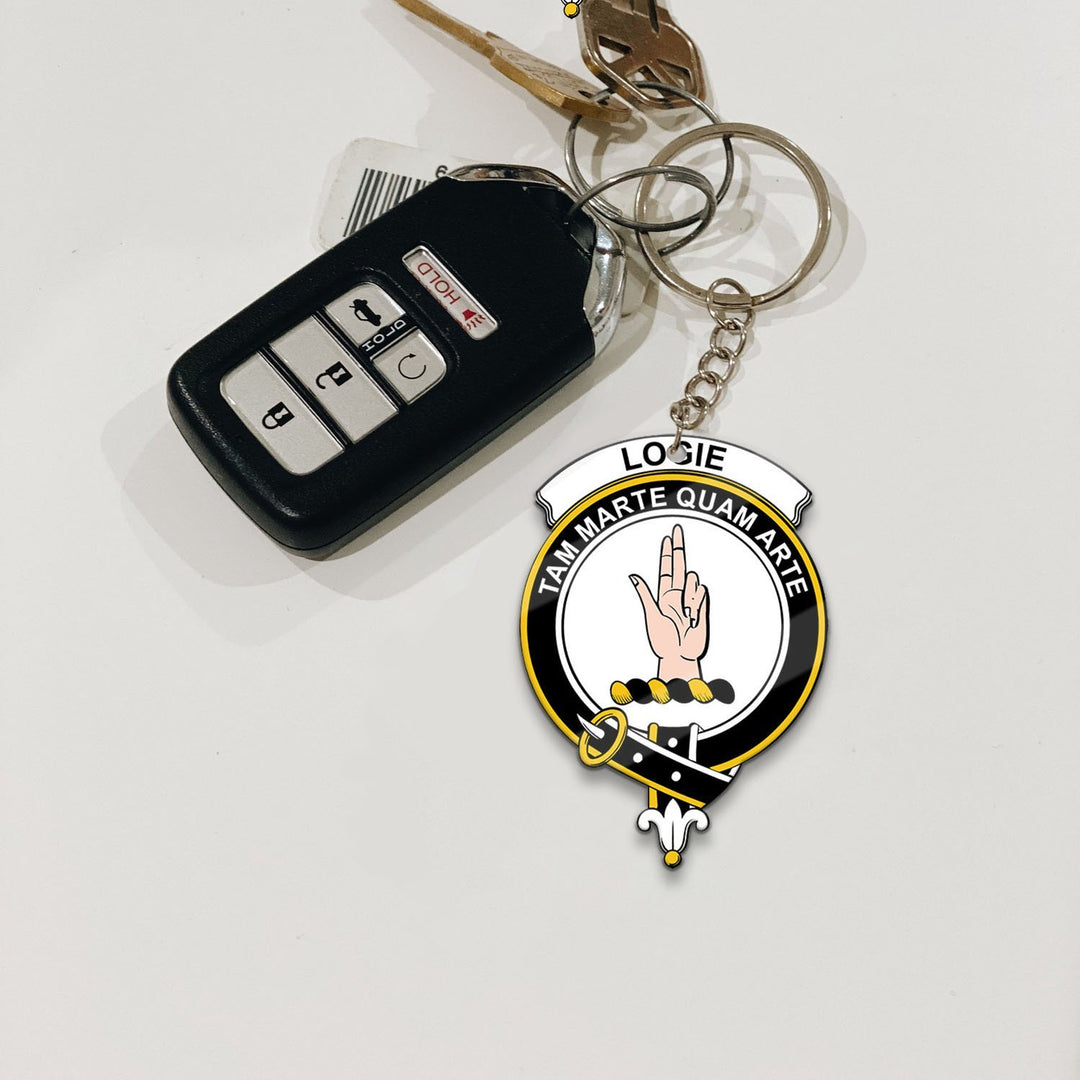 Clan Logie Tartan Crest Keychain PS99 Clan Logie Tartan Today   