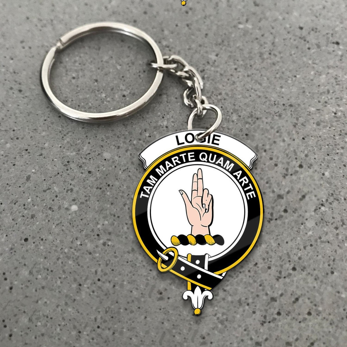 Clan Logie Tartan Crest Keychain PS99 Clan Logie Tartan Today   