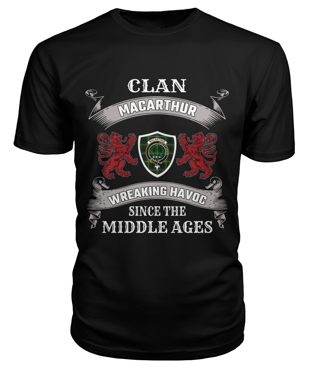 Clan MacArthur Tartan 2D T-ShirtCM24 MacArthur Tartan 2D T-Shirt Tartan T-Shirt Black S MacArthur Tartan 2D T-Shirt