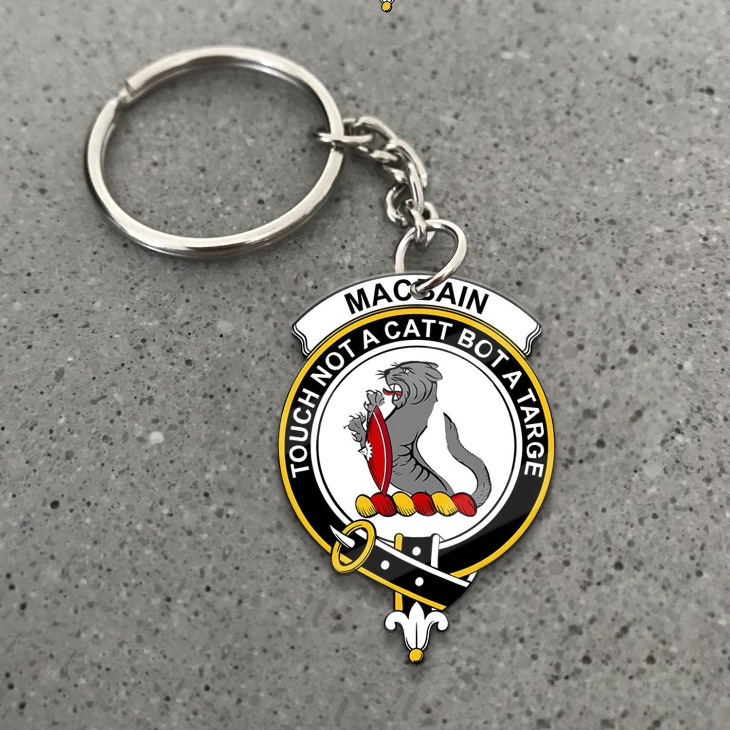 Clan MacBain Tartan Crest Keychain IA64 Clan MacBain Tartan Today   