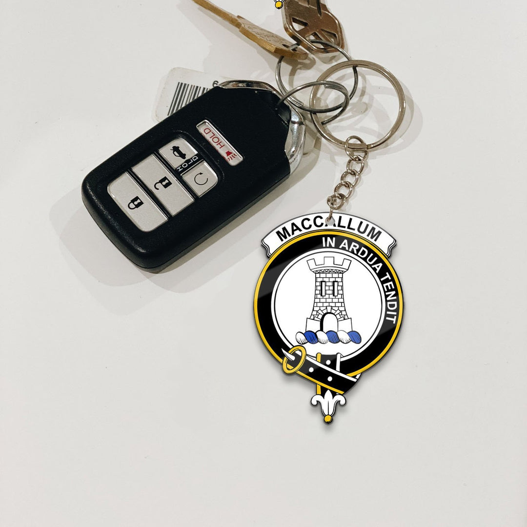 Clan MacCallum Tartan Crest Keychain GK32 Clan MacCallum Tartan Today   