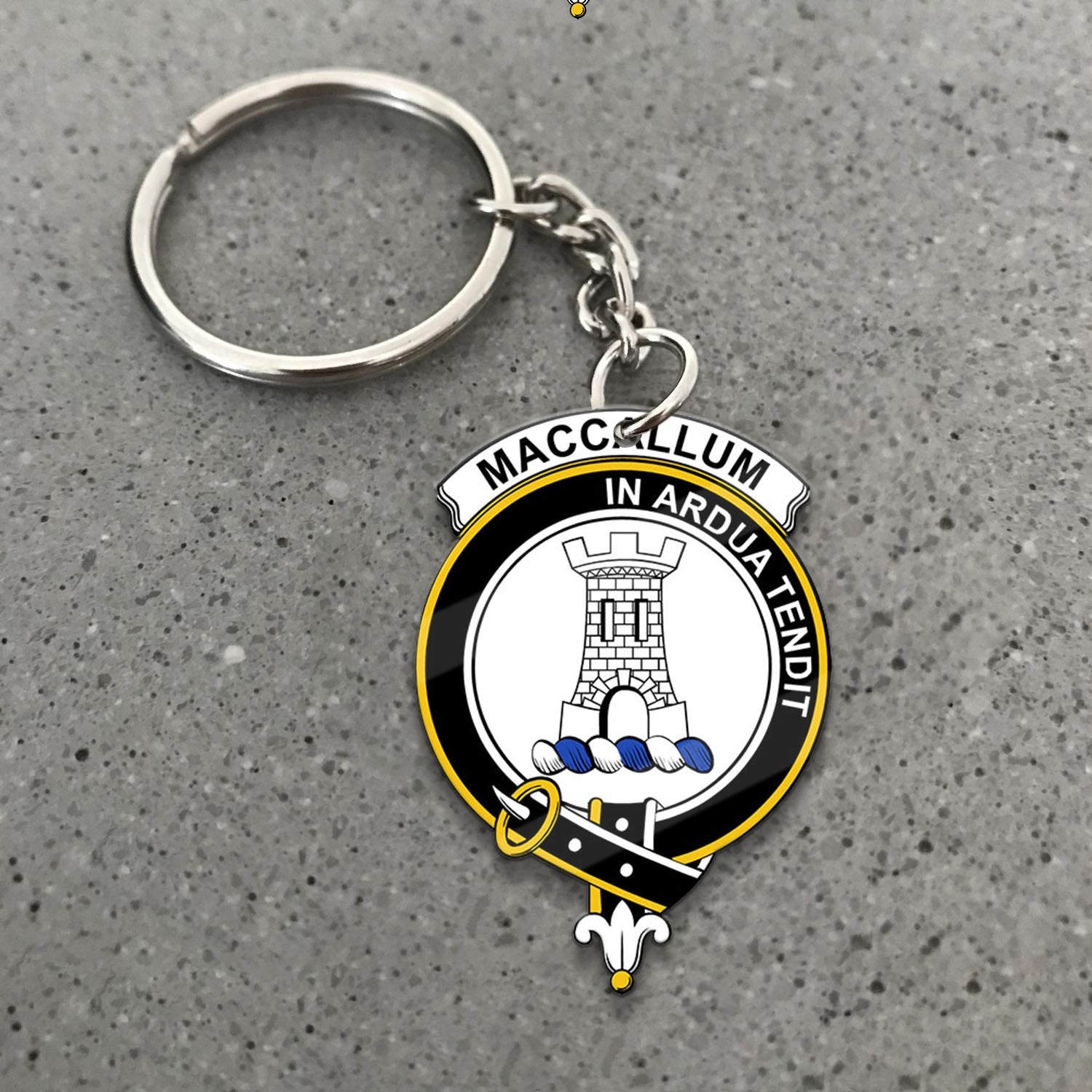 Clan MacCallum Tartan Crest Keychain GK32 Clan MacCallum Tartan Today   