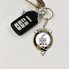 Clan MacDonald (Ranald) Tartan Crest Keychain GA13 Clan MacDonald Tartan Today   