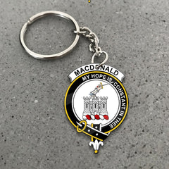 Clan MacDonald (Ranald) Tartan Crest Keychain GA13 Clan MacDonald Tartan Today   