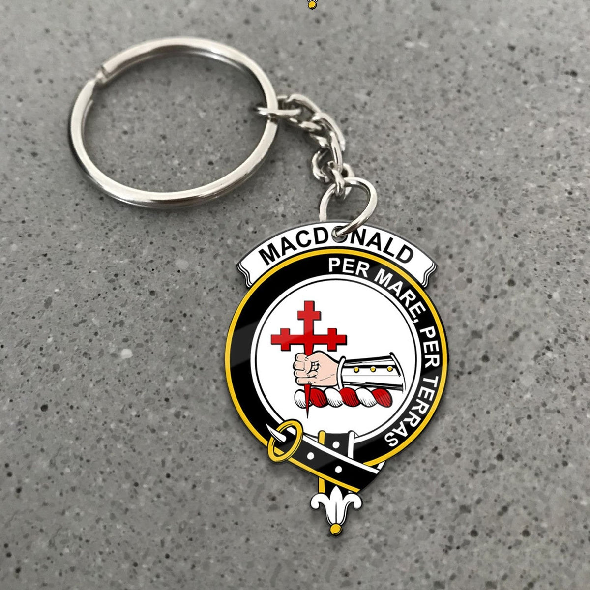 Clan MacDonald (of Sleat) Tartan Crest Keychain NN82 Clan MacDonald Tartan Today   