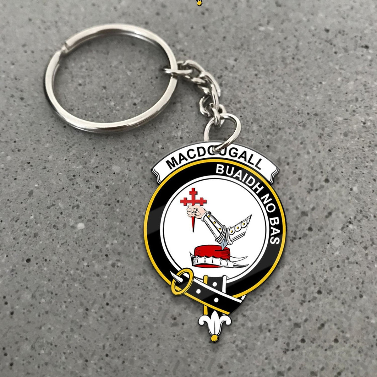 Clan MacDougall Tartan Crest Keychain ZF76 Clan MacDougall Tartan Today   