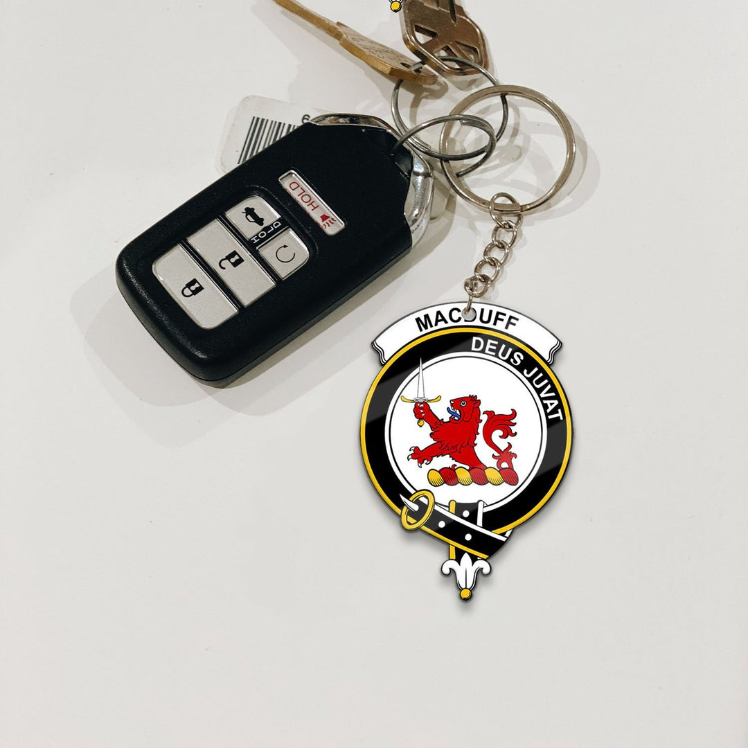 Clan MacDuff Tartan Crest Keychain KS55 Clan MacDuff Tartan Today   