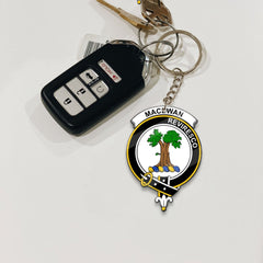 Clan MacEwen Tartan Crest Keychain EW16 Clan MacEwen_MacEwan Tartan Today   