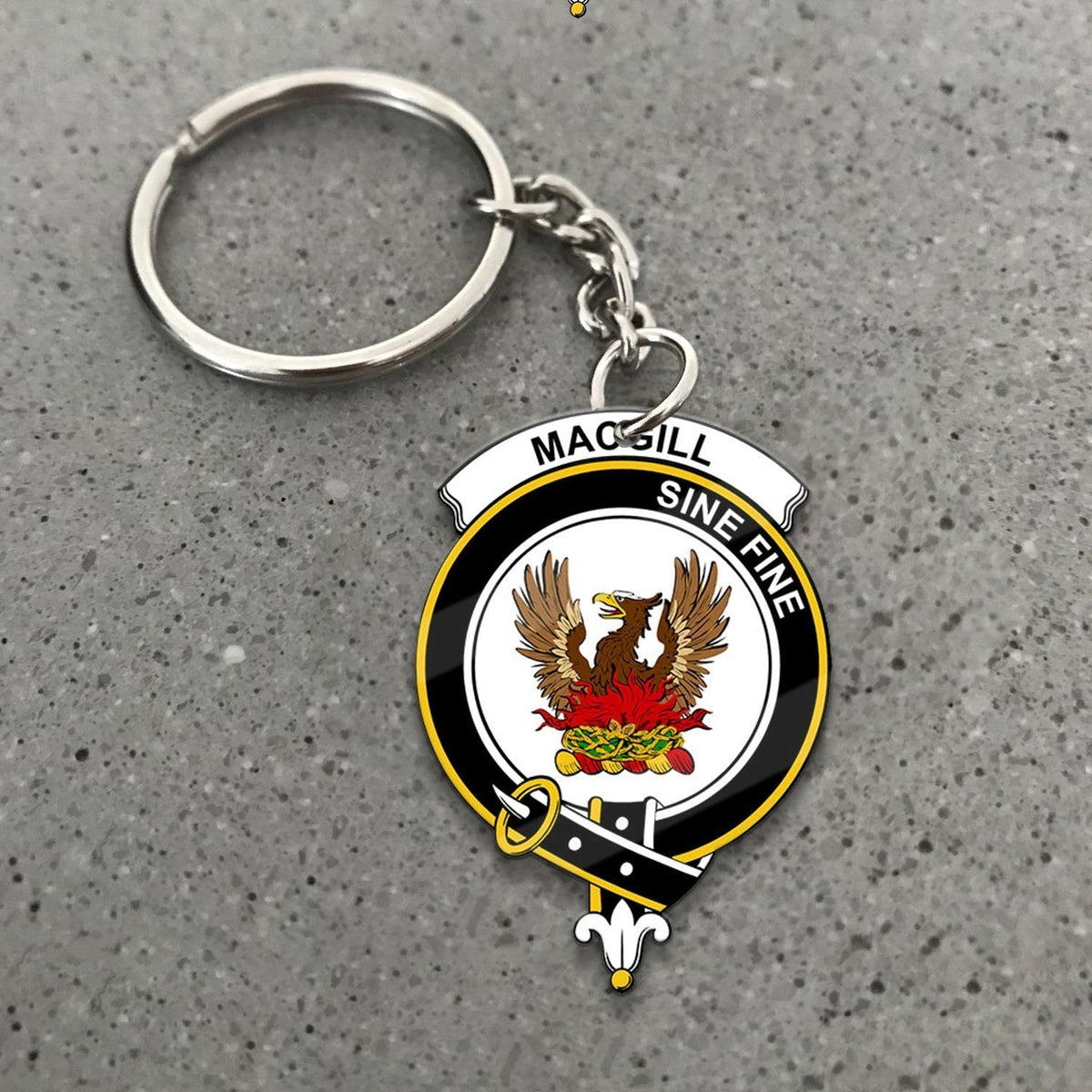 Clan MacGill (Makgill) Tartan Crest Keychain IF41 Clan MacGill Tartan Today   