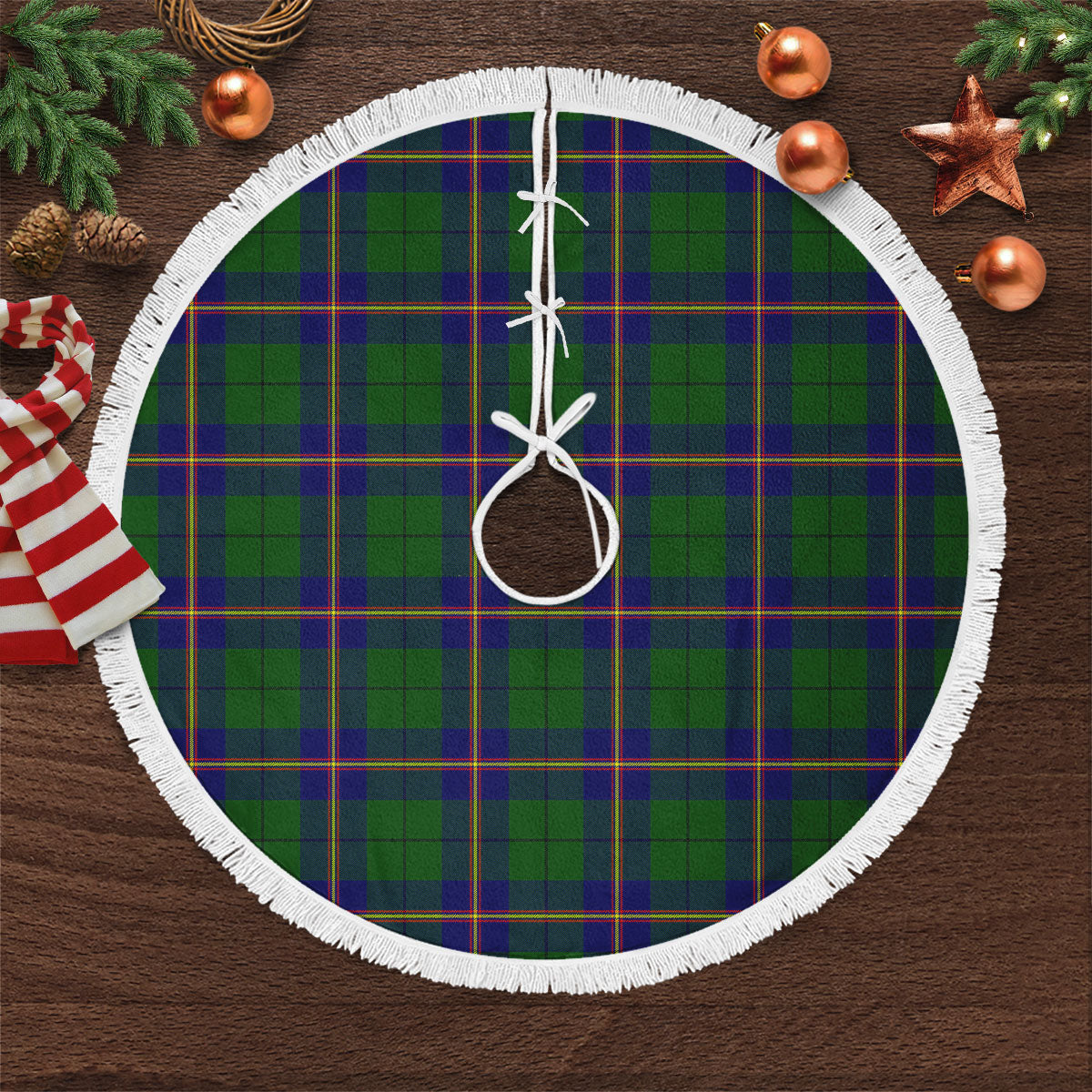 Clan Carmichael Modern Tartan Christmas Tree Skirt QH43 Carmichael Modern Tartan Tartan Christmas   