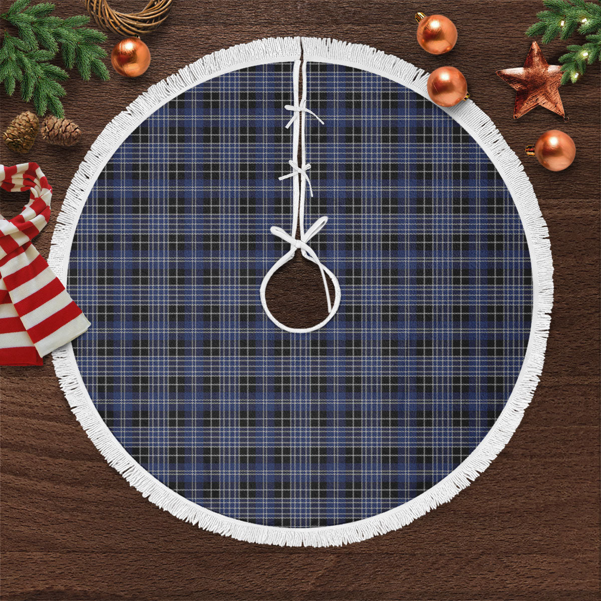 Clan Clark Modern Tartan Christmas Tree Skirt LM58 Clark Modern Tartan Tartan Christmas   