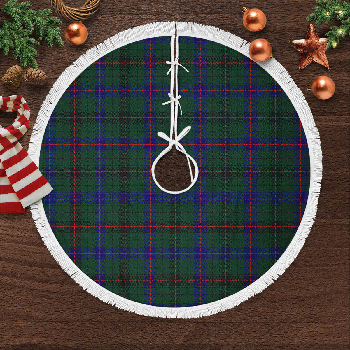 Clan Davidson Modern Tartan Christmas Tree Skirt FX21 Davidson Modern Tartan Tartan Christmas   