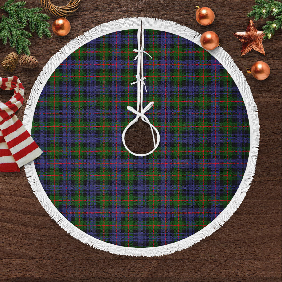 Clan Fleming Tartan Christmas Tree Skirt PX63 Fleming Tartan Tartan Christmas   