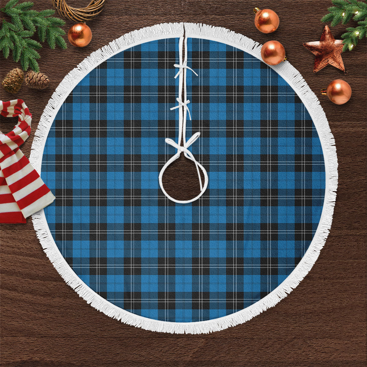 Clan Ramsay Blue Ancient Tartan Christmas Tree Skirt KB59 Ramsay Blue Ancient Tartan Tartan Christmas   