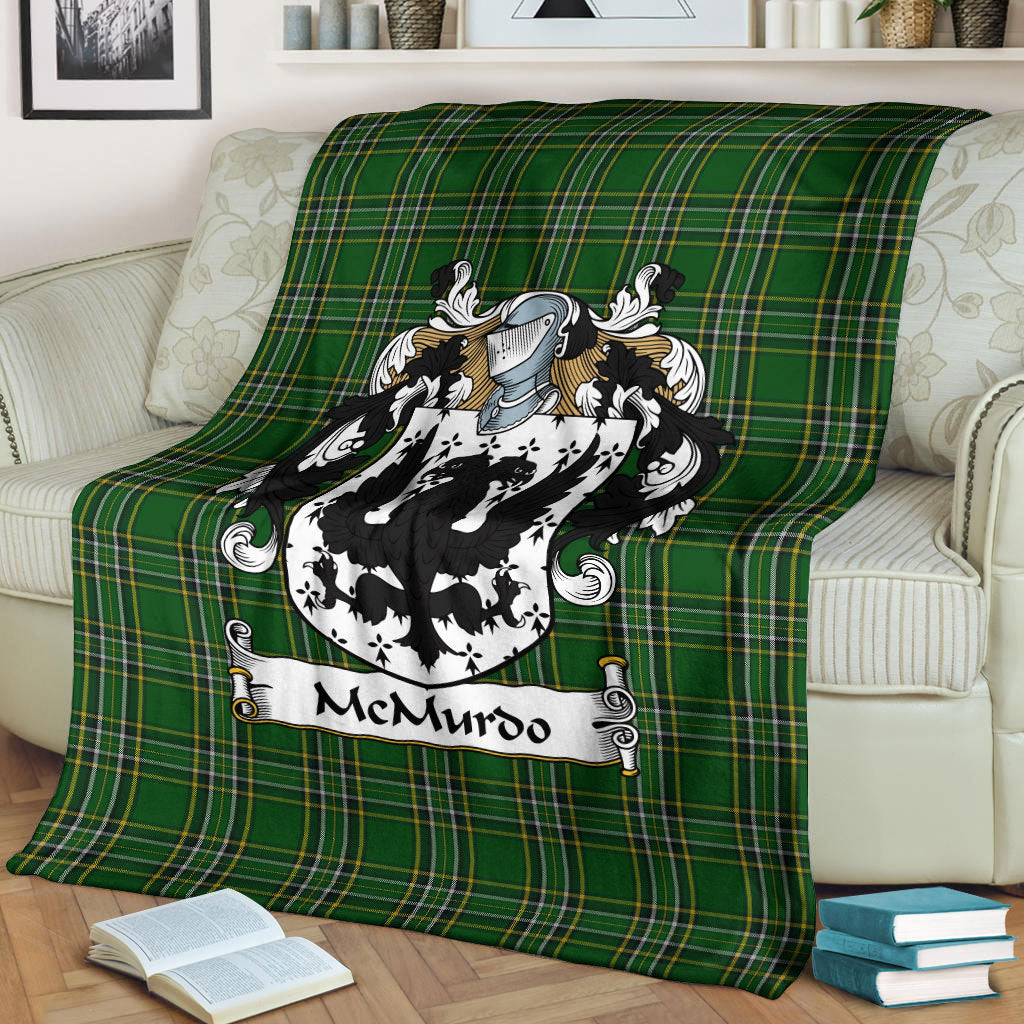 Clan McMurdo Tartan Coat of Arms BlanketHE11 Clan Hall Tartan Today   