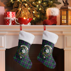 Clan Campbell of Cawdor Modern Tartan Crest Christmas Stocking QG74 Campbell of Cawdor Modern Tartan Tartan Stocking   