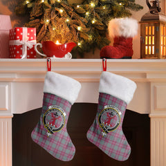 Clan Crawford Ancient Tartan Crest Christmas Stocking OH72 Crawford Ancient Tartan Tartan Stocking   