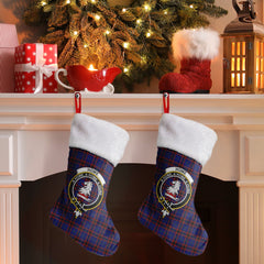 Clan Home Modern Tartan Crest Christmas Stocking IY10 Home Modern Tartan Tartan Stocking   