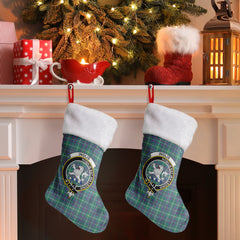 Clan Inglis Ancient Tartan Crest Christmas Stocking PH76 Inglis Ancient Tartan Tartan Stocking   