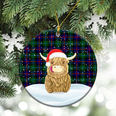 Clan Campbell of Cawdor Modern Tartan Christmas Ceramic Ornament Highland Cows Style SH50 Campbell of Cawdor Modern Tartan Tartan Ornament   