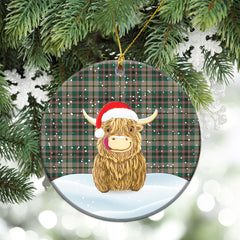 Clan Craig Ancient Tartan Christmas Ceramic Ornament Highland Cows Style IQ92 Craig Ancient Tartan Tartan Ornament   